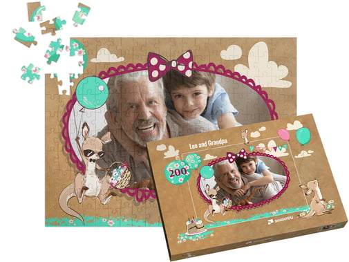 Gelegtes Fotopuzzle 200 Teile mit Puzzle-Schachtel