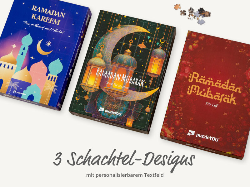 3 Ramadan-Schachteln ohne Puzzle-Motiv